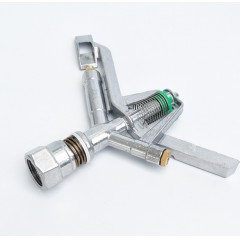 農業(yè)灌溉 噴灌配件 鋁合金zy-2噴頭360度搖臂大田園林草坪降溫（30個起拍））